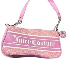 Juicy couture PURPLE WHITE AND CREAM chain shoulder bag